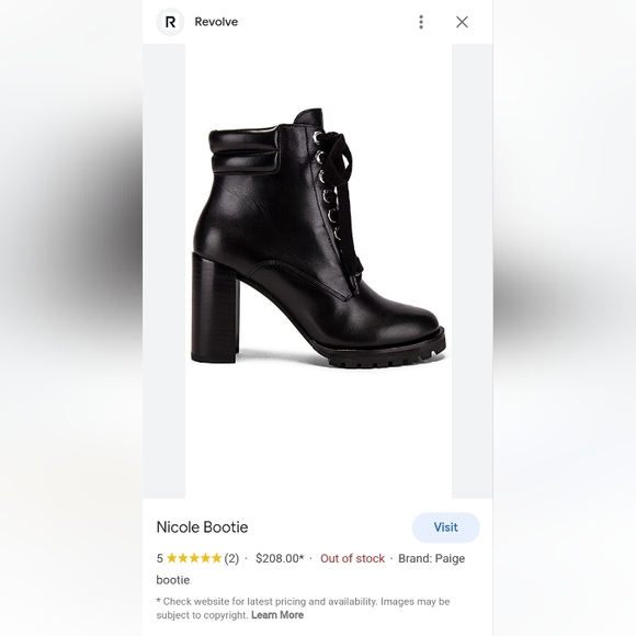 NWT PAIGE 'Nicole' *RARE COLOR WAY* Leopard Print Canvas Stacked Heel Bootie - Picture 6 of 7